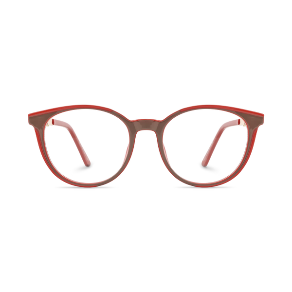 Eydology Clara Coral Red Women's Cat Eye Glasses 2