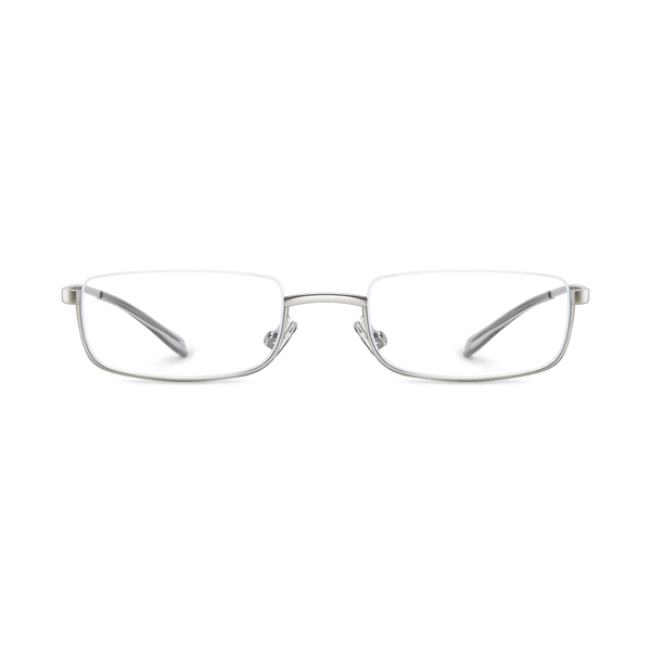 Eydology Layla Silver Semi-Rimless Glasses 2