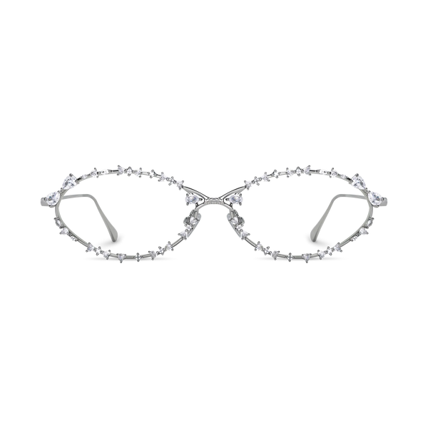 Eydology Quella Silver Sparkly Eyeglasses 2