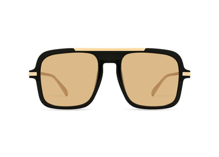 IK006 Black Square Aviator Fashion Glasses