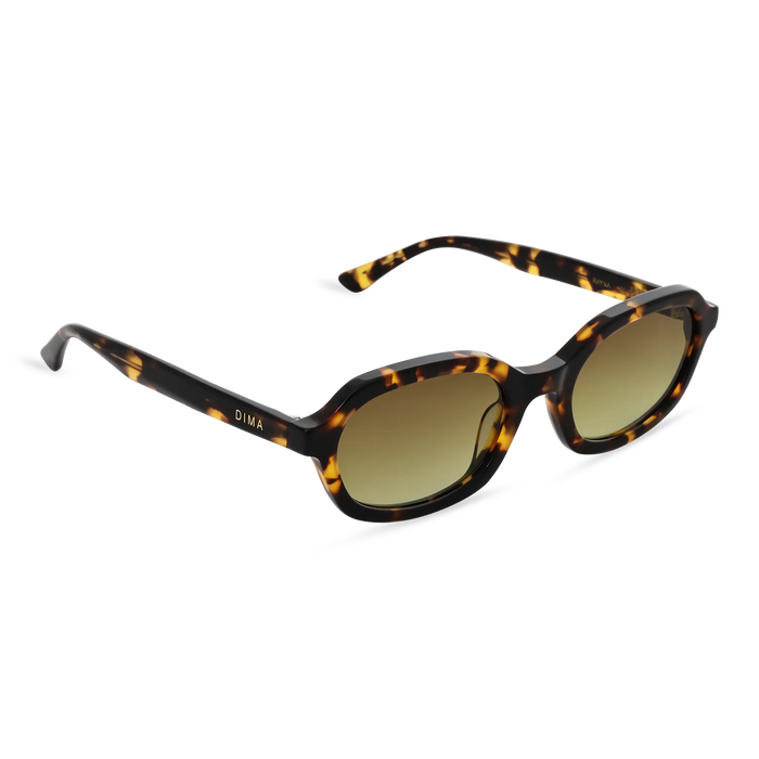 DIMA Eyewear Rayna Dark Tortoise Frame Mustard Gradient Lens 3