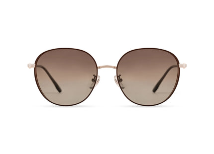 IK004 Brown Gold Round Gradient Glasses