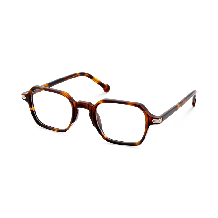 Eydology Eden Amber Tortoise Men's Square Glasses 3