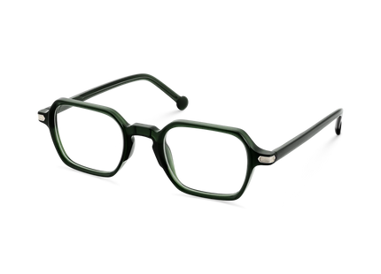 Eydology Eden Crystal Bottle Green Men's Square Glasses 3