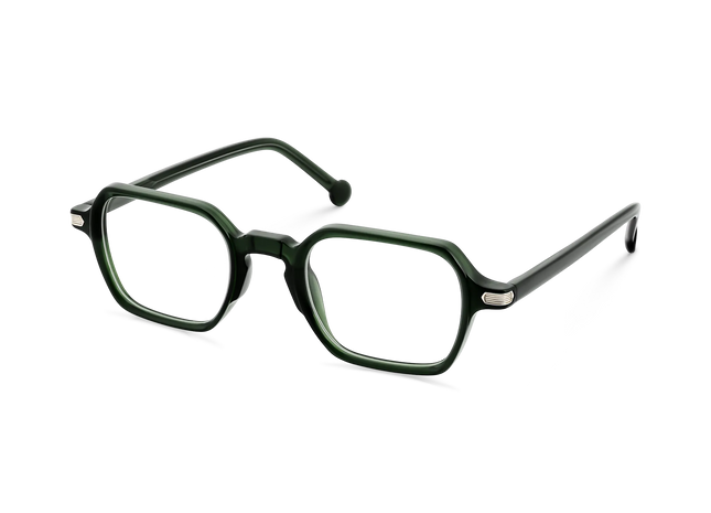 Eydology Eden Crystal Bottle Green Men's Square Glasses 3