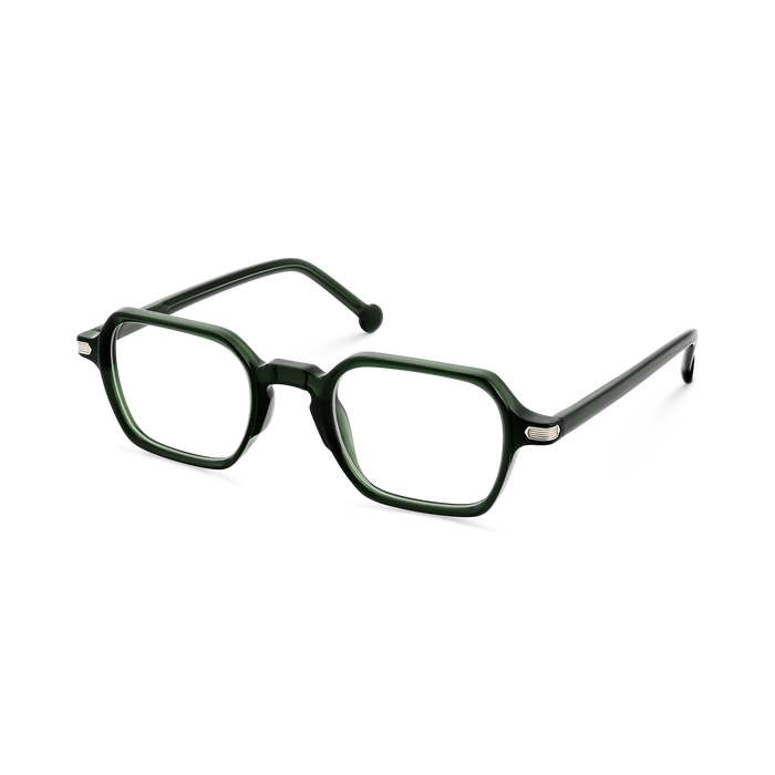 Eydology Eden Crystal Bottle Green Men's Square Glasses 3
