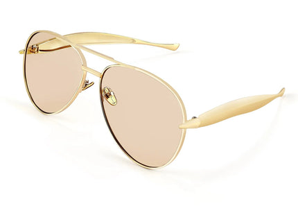 IK001 Gold Aviator Tinted Glasses