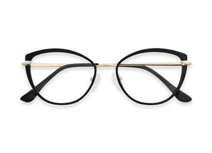 Barrett Gold/Black Cat Eye Glasses 1