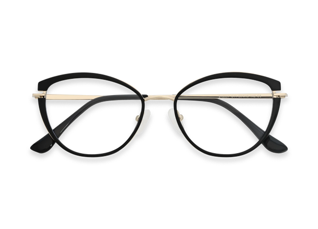 Barrett Gold/Black Cat Eye Glasses 1