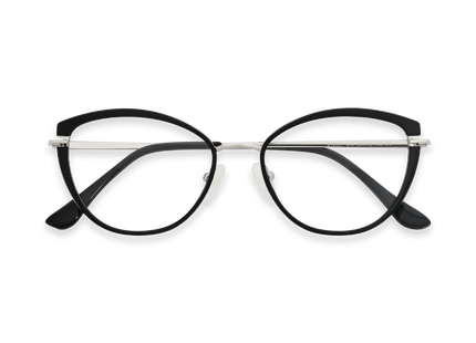 Barrett Silver/Black Cat Eye Glasses 1