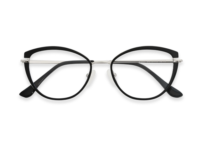 Barrett Silver/Black Cat Eye Glasses 1