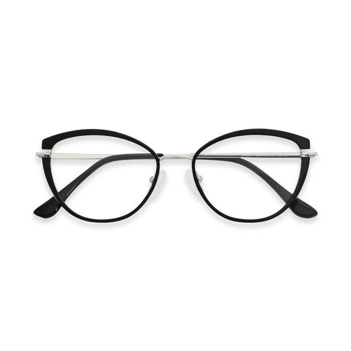 Barrett Silver/Black Cat Eye Glasses 1