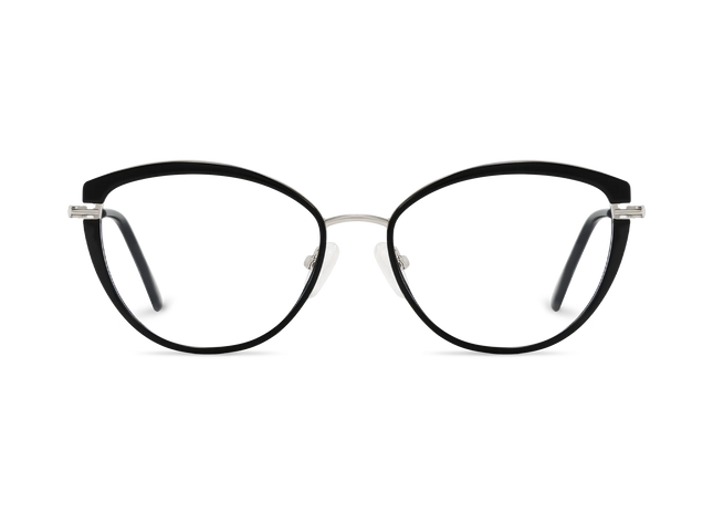 Barrett Silver/Black Cat Eye Glasses 2