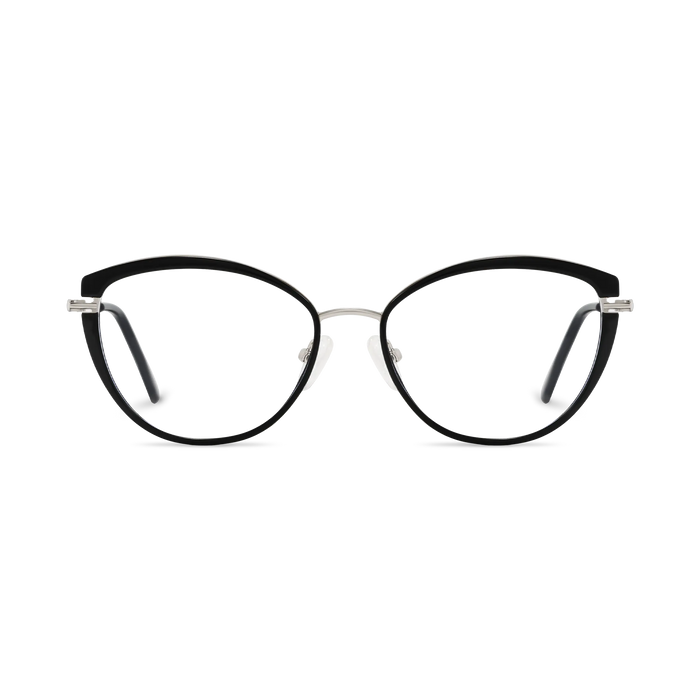 Barrett Silver/Black Cat Eye Glasses 2