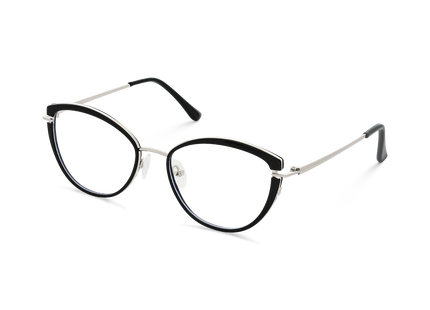 Barrett Silver/Black Cat Eye Glasses 3