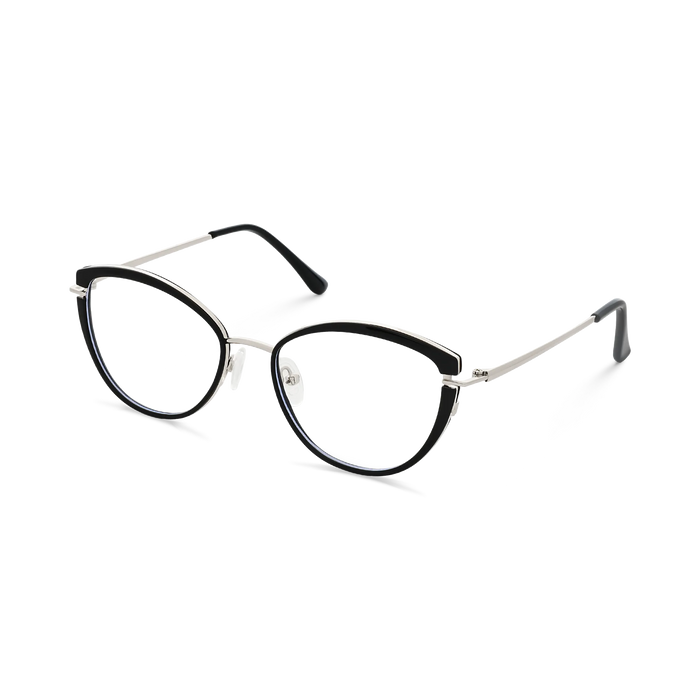 Barrett Silver/Black Cat Eye Glasses 3