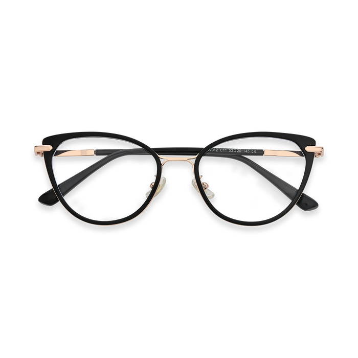 Blakely Gold/Black Cat Eye Glasses 1