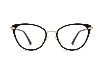 Blakely Gold/Black Cat Eye Glasses 2