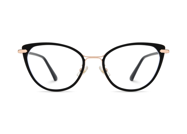 Blakely Gold/Black Cat Eye Glasses 2