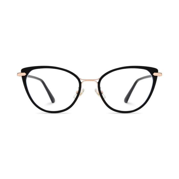 Blakely Gold/Black Cat Eye Glasses 2