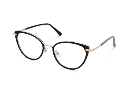 Blakely Gold/Black Cat Eye Glasses 3