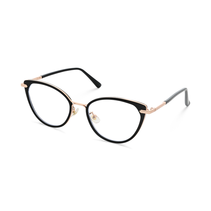 Blakely Gold/Black Cat Eye Glasses 3