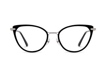 Blakely Silver/Black Cat Eye Glasses 2