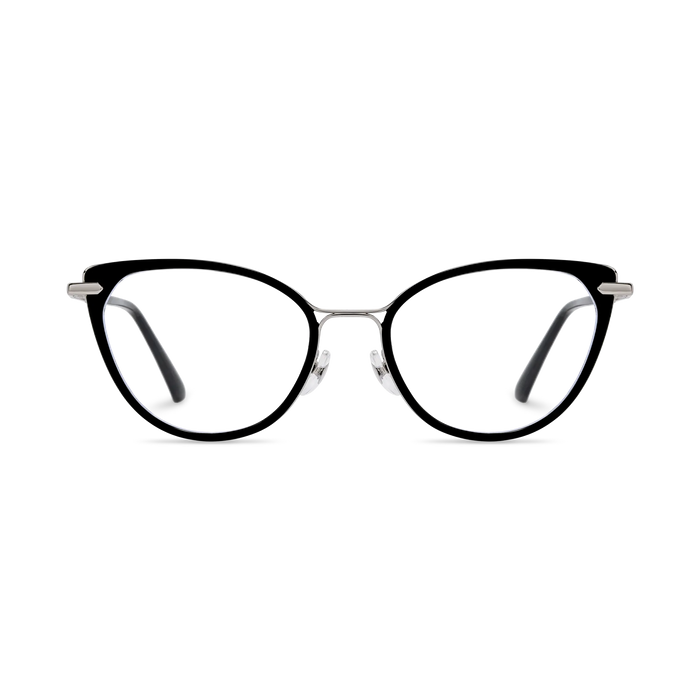 Blakely Silver/Black Cat Eye Glasses 2
