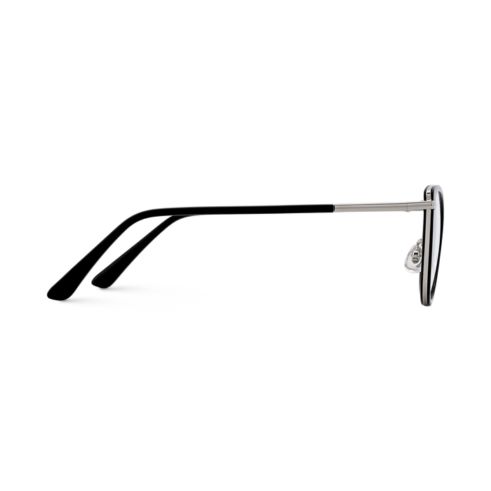 Blakely Silver/Black Cat Eye Glasses 4