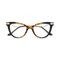 Brenda Black and Tortoise Fade Women's Cat Eye Glasses with rhinestone 1