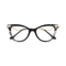 Brenda Black to Smoky Gray Pattern Gradient Women's Cat Eye Glasses 1