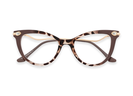 Brenda Tortoise & Warm Brown Women's Cat Eye Glasses 1