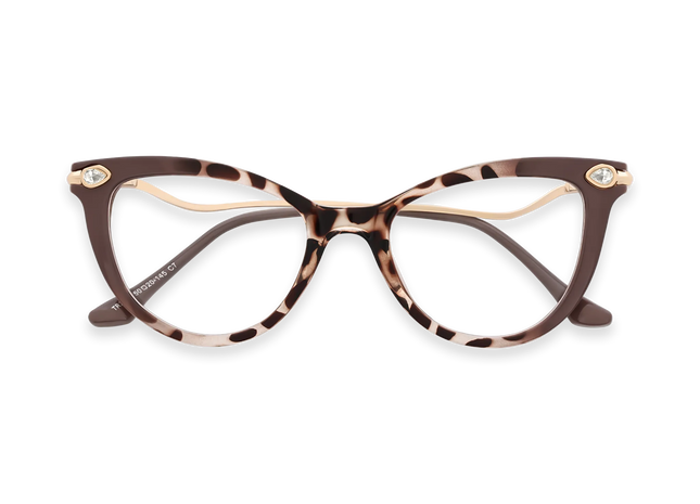Brenda Tortoise & Warm Brown Women's Cat Eye Glasses 1