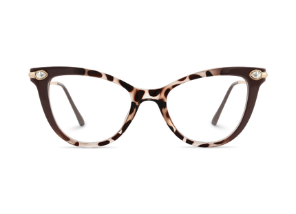Brenda Tortoise & Warm Brown Women's Cat Eye Glasses 2