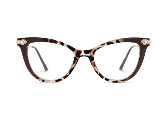 Brenda Tortoise & Warm Brown Women's Cat Eye Glasses 2