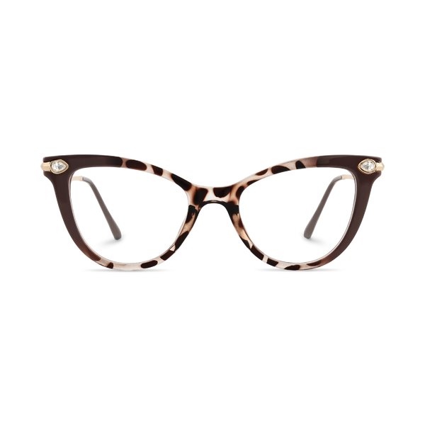 Brenda Tortoise & Warm Brown Women's Cat Eye Glasses 2