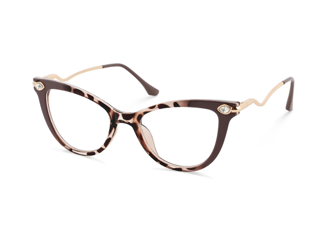 Brenda Tortoise & Warm Brown Women's Cat Eye Glasses 3