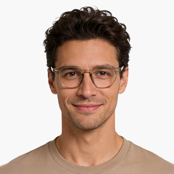 The Eydology Quentin series in brown presents minimalist square frames, delivering timeless appeal for both him and her.