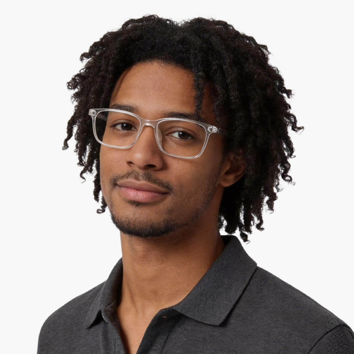 The Eydology Emory showcases clean rectangular clear frames that elevate any casual or formal outfit.
