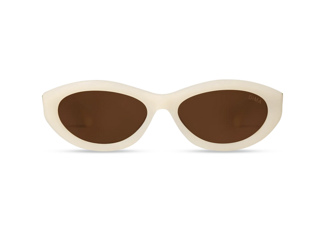 DIMA Eyewear Audra Milky White Frame Brown Lens 1