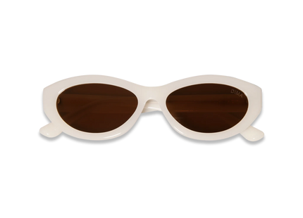 DIMA Eyewear Audra Milky White Frame Brown Lens 2