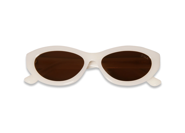 DIMA Eyewear Audra Milky White Frame Brown Lens 2