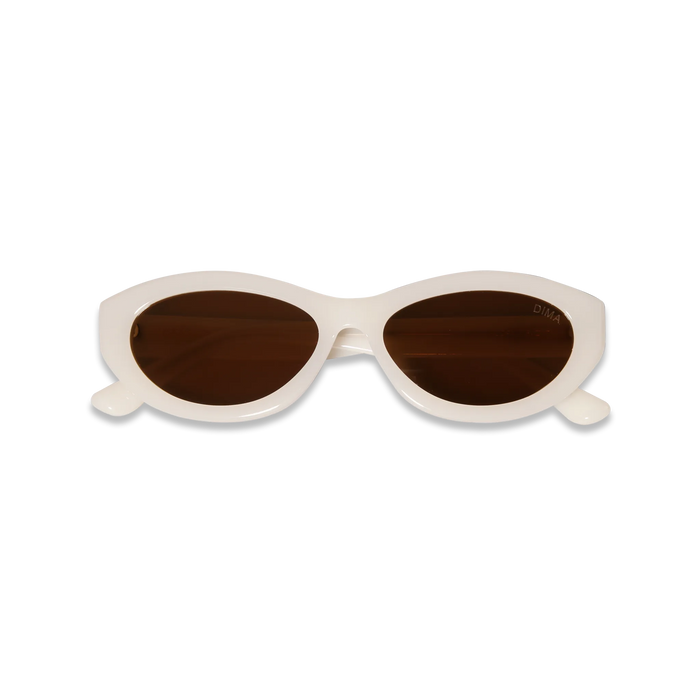 DIMA Eyewear Audra Milky White Frame Brown Lens 2