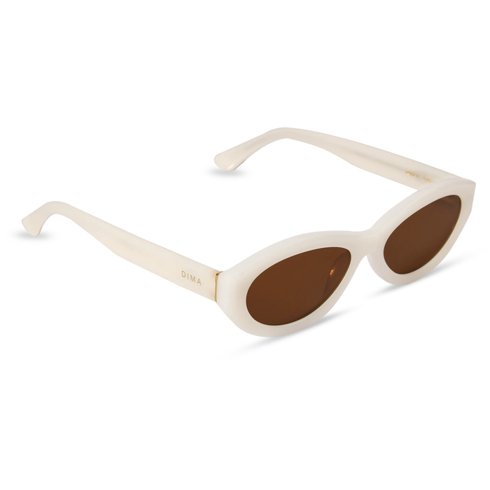 DIMA Eyewear Audra Milky White Frame Brown Lens 3
