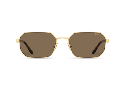 DIMA Eyewear Crux Gold Amber Tortoise Frame Brown Lens 1