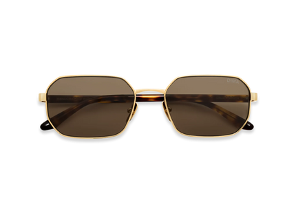 DIMA Eyewear Crux Gold Amber Tortoise Frame Brown Lens 2