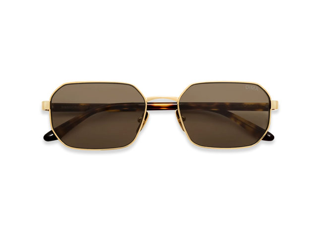 DIMA Eyewear Crux Gold Amber Tortoise Frame Brown Lens 2