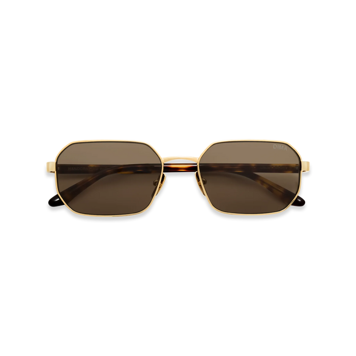 DIMA Eyewear Crux Gold Amber Tortoise Frame Brown Lens 2
