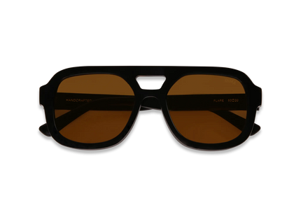 DIMA Eyewear Flare Black Frame Light Brown Lens 2