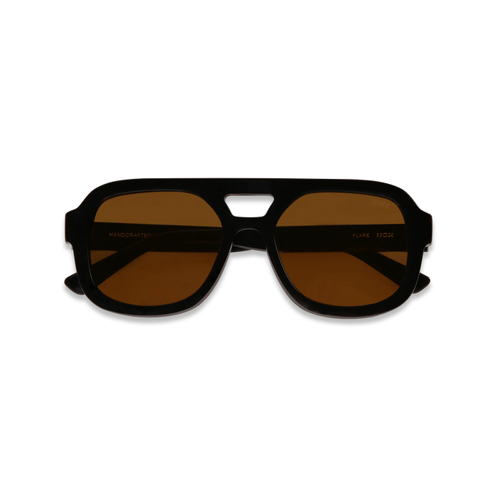DIMA Eyewear Flare Black Frame Light Brown Lens 2
